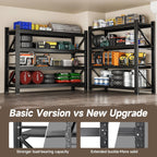 8000LBS Metal Garage Shelving Unit 68" W Storage Shelves Heavy Duty 4 Tier Adjustable Garage Storage Racks Industrial Shelving Utility Rack Shelf for Warehouse/Basement 68" Wx24 Dx63 H