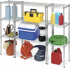 Whitmor 1 Tier Shelving Units, Wire Rack Storage Organizer, 30" L x 14" W x 15" H, Chrome