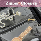 Travel Jewelry Organizer Case,Jewelry Bags for Traveling, Jewelry Binder with 24 Pcs Clear Zipper Velvet Pouches (Inner Pages, 3 PCS)