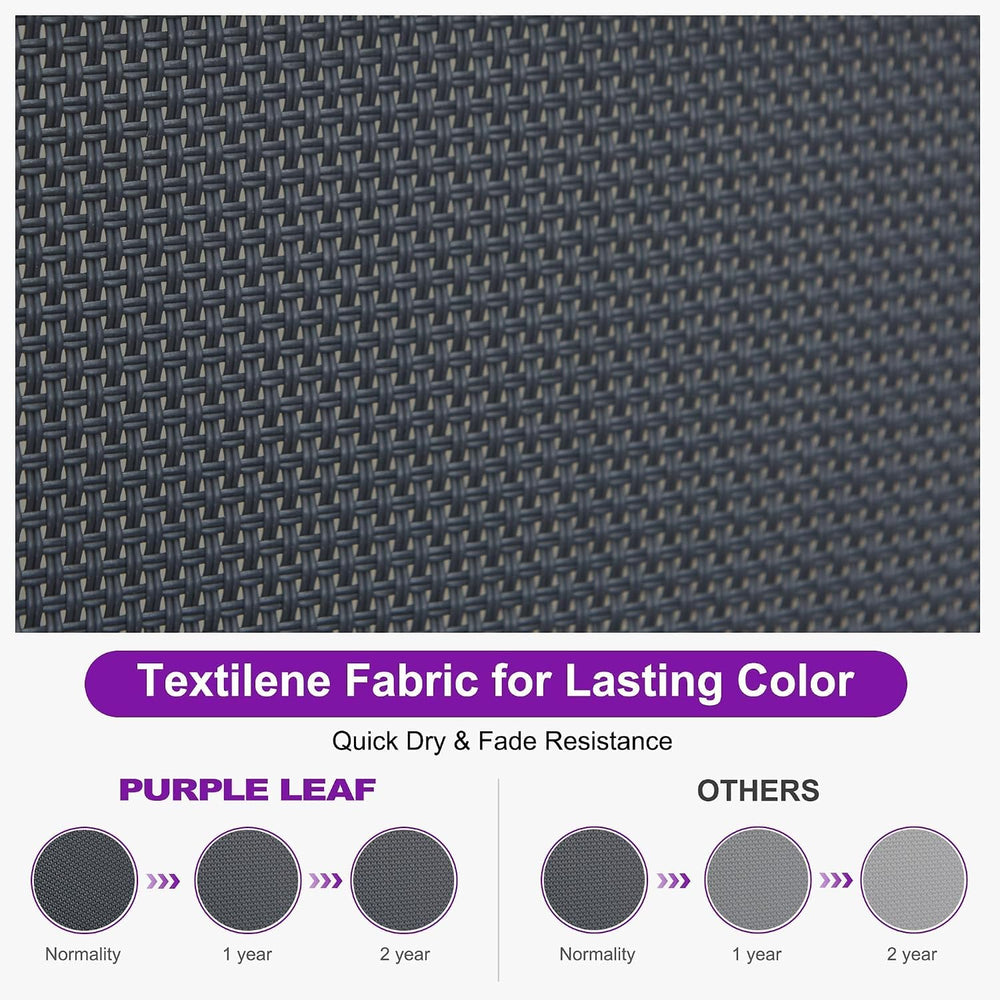 PURPLE LEAF Paiot Chaise Lounge Set of 2 Chaise Lounge w/Wheel, Dary Grey | S...
