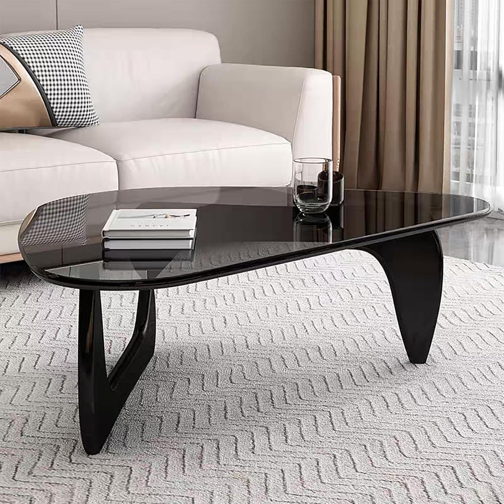 Modern Glass Coffee Table, Mid Century Coffee Table, Small Coffee Table for L...