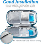 YOUSHARES Insulin Cooler Travel Case TSA Approved Medication Diabetic Supplies Cooler For Travel Refrigerated Medicine Organizer Bag With 2 Ice Pack