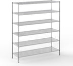 24" Deep x 72" Wide x 86" Height Wire Shelving Kit | 6-Tier | NSF Commercial Storage Rack Unit