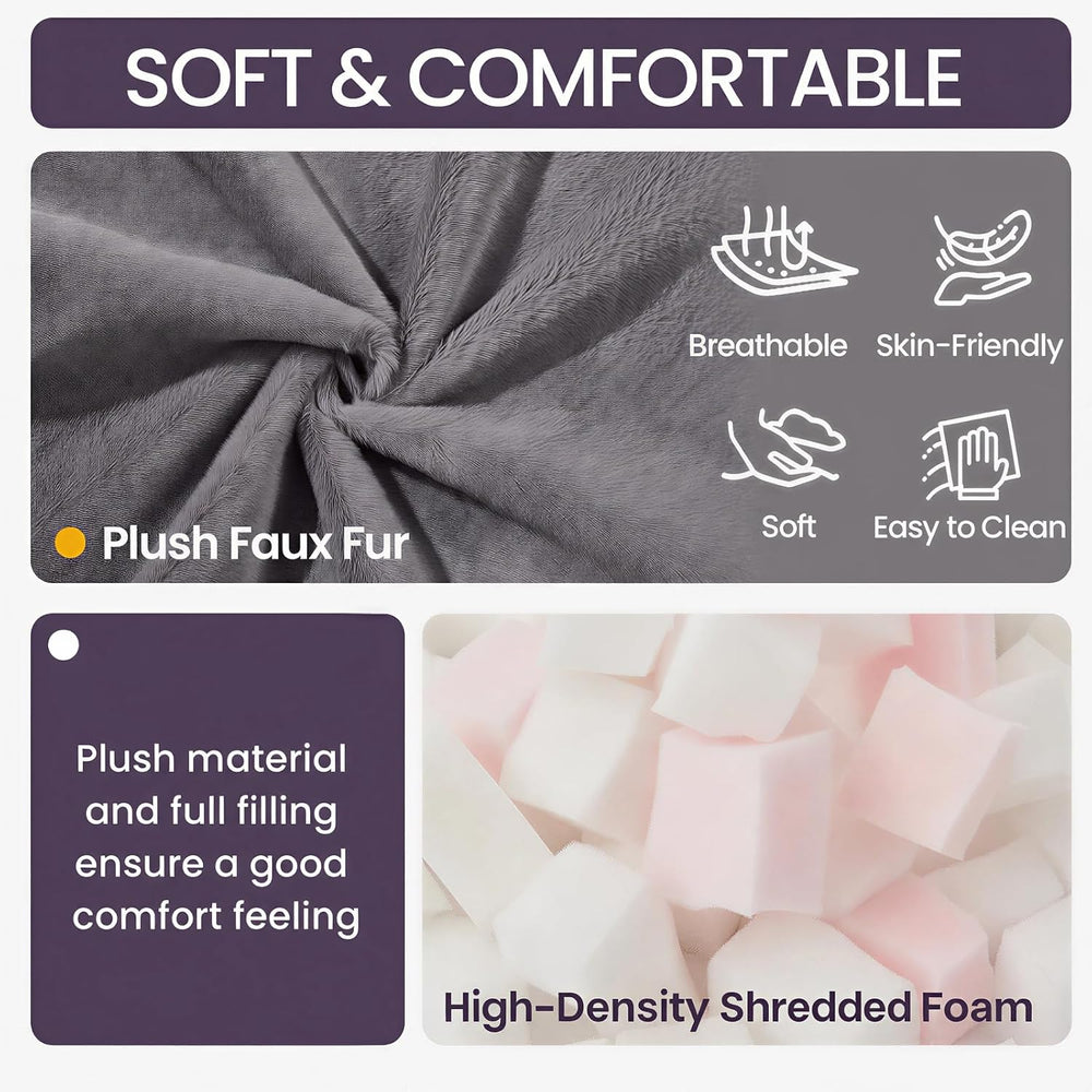 EBENCHICO Giant Bean Bag Chair for Adults Oversized Faux Fur BeanBag Sofa | W...