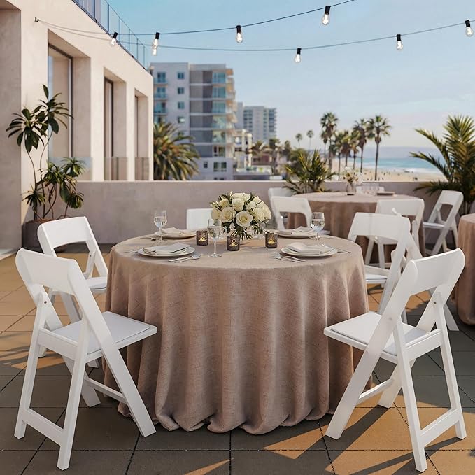Flash Furniture Hercules Tucker Commercial White Resin Folding Chair - Lightw...