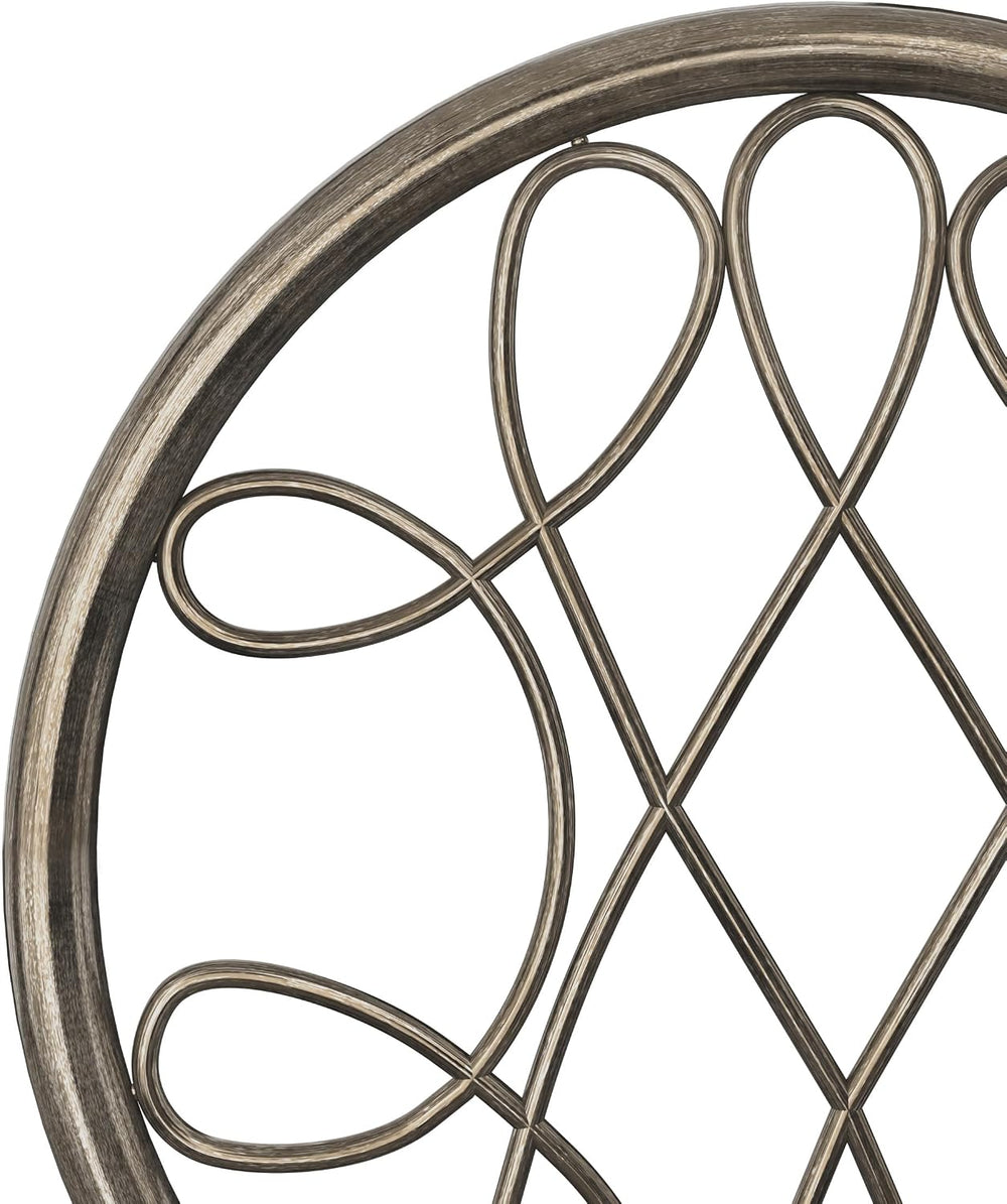 Hillsdale O'Malley Metal Vanity Stool with Spiral Pattern Design, Antique...