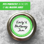 Canning Labels Dissolvable Stickers for Mason Jars and More (2" Round 200/roll) Canning Supplies Washes Off in Seconds Like Magic - Jar Labels Homemade Jam, Jelly, and More (Lime)
