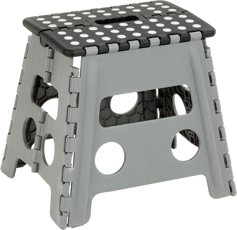 Honey-Can-Do TBL-02977 Folding Step Stool with Anti-Slip Surface, 12.8-Inch,M...