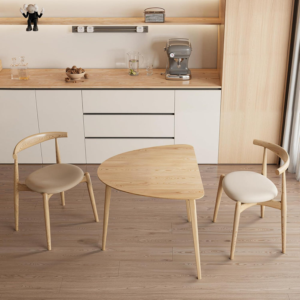 Acanva Modern Small Triangle Dining Room Table for Kitchen Compact Space, Far...