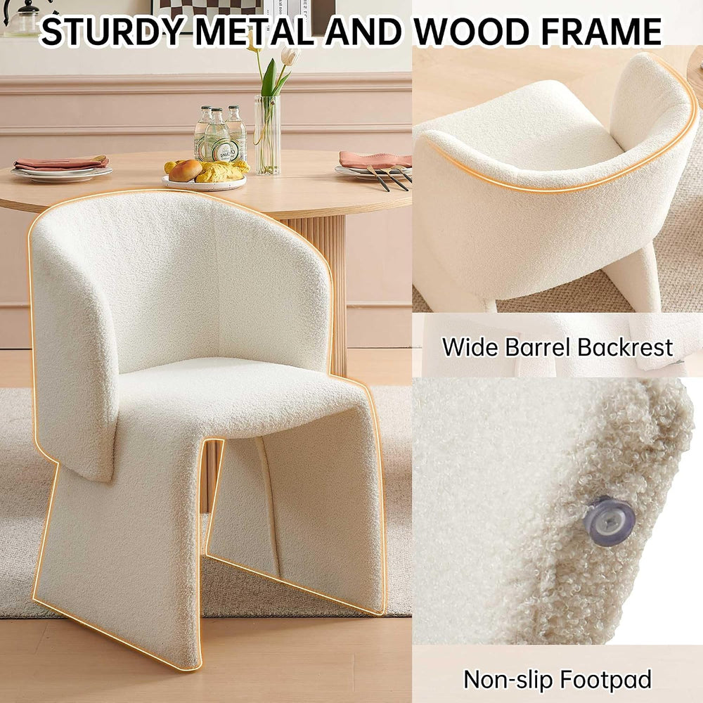 Homedot Dining Chair Upholstered Set of 4,Stylish Accent Barrel Side Chairs C...
