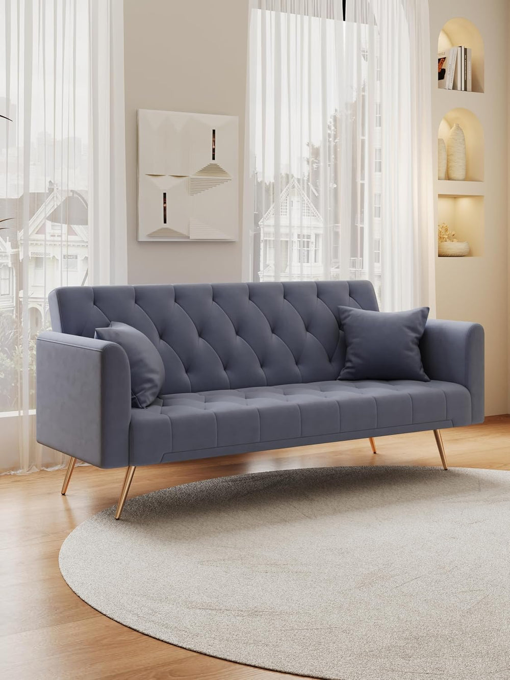 71-inch Multi-Functional Love Seat Sofa for Living Room & Bedroom