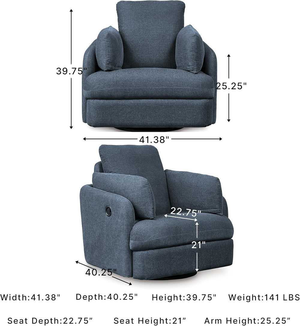 Signature Design by Ashley Modmax Swivel Glider Recliner, Hidden Storage &amp...