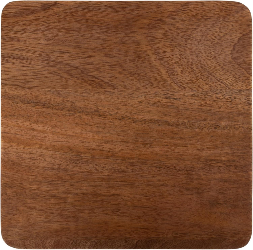 Kate and Laurel Dahl Mango Wood Square Tea Table, 10 x 10 x 30, Walnut Brown,...