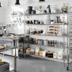 14" Deep x 72" Wide x 74" Height Wire Shelving Kit | 5-Tier | NSF Commercial Storage Rack Unit