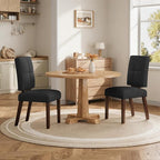 Wooden Dining Chairs Set of 6, Dining Room Chairs with Wood Legs, Cloud-Like Cushion & Reinforcement Structure Design for Kitchen/Living Room/Restaurant, Easy Assembly