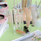 Bigfety Acrylic Headband Holder Organizer, Hair Hoop Display Stand, Clear Hairband Rack for Storage, 1 Pack