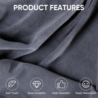 DUMOS 4FT Bean Bag Chair Beanbag for Adults and Kids Oversized Lazy Sofa Living Room Furniture with Removable Washable Cover Giant Comfy Gaming Chair Round Couch for Bedroom Dorm, Dark Grey