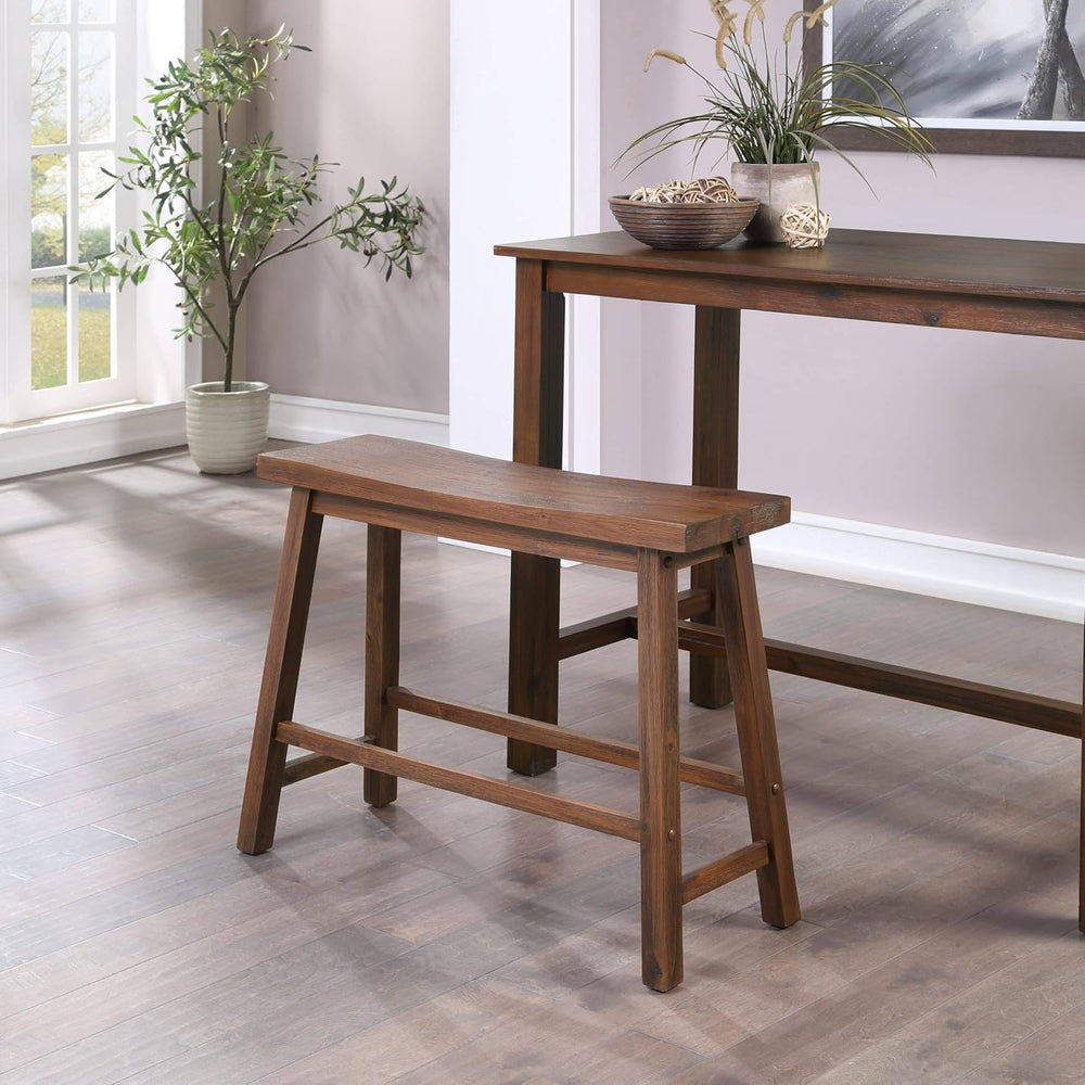 Boraam Sonoma Backless Bench - Chestnut Wire-Brush