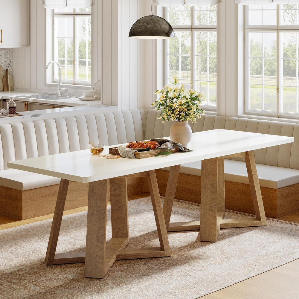 Tribesigns 47-Inch Dining Table for 4 People, Modern Kitchen Table with Woode...