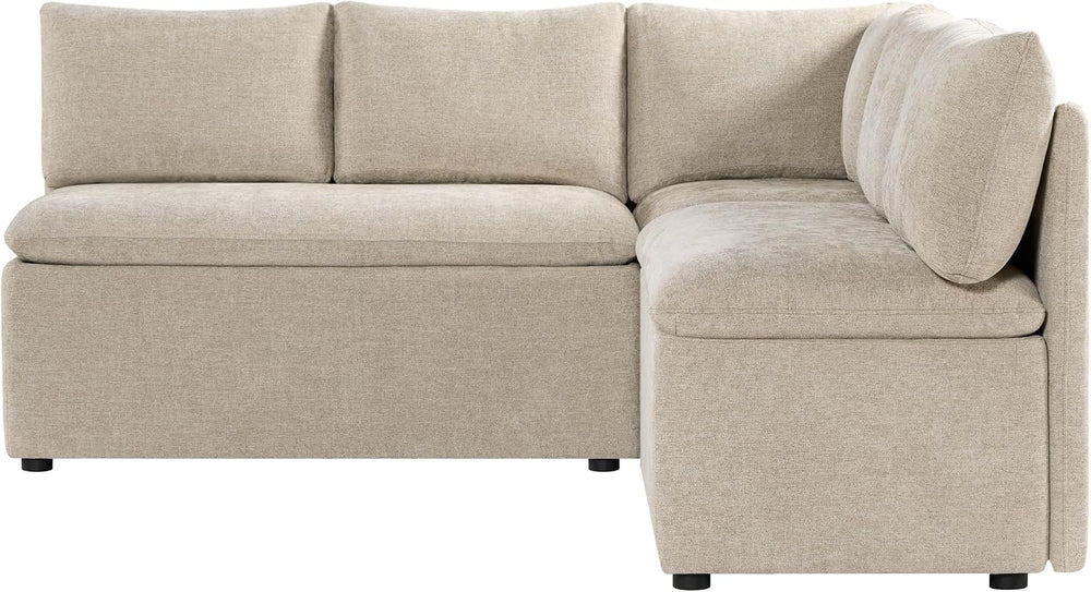 CHITA Breakfast Nook Bench with Storage, Upholstered Dining Bench with Back, ...