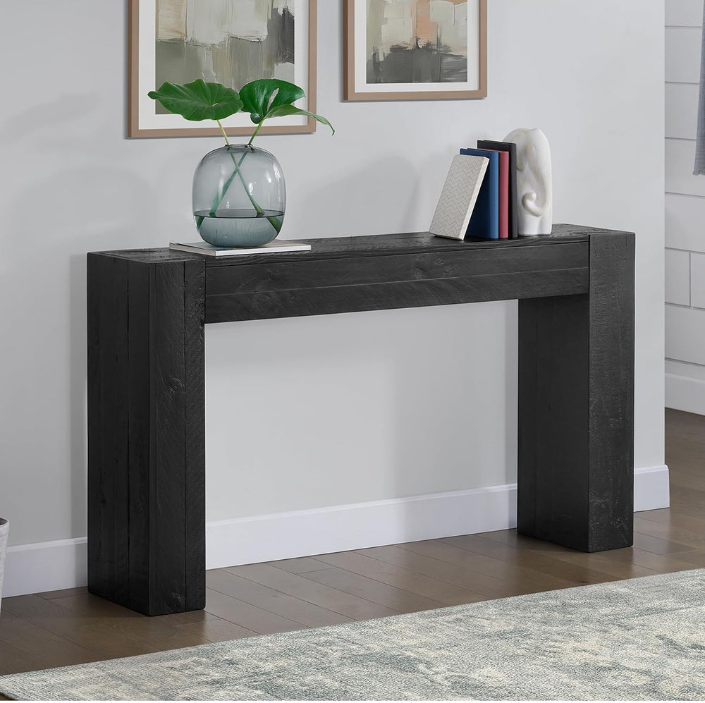 Alaterre Furniture Stockyard Solid Wood Console Table - 56 Inch Modern Farmho...