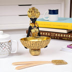 African Tribal Statue - Tribal Lady Figure Sculpture Tray,Coffee Table/Office/Shelf/Living Room Handmade Home Decor - Best Gift for Birthday/Anniversary/Wedding (Gold)