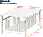 Simple Houseware Stackable Basket Drawer, White