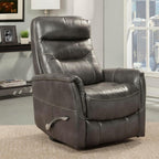 Parker Living Gemini - Flint Swivel Glider Recliner Chair with 90% Polyester, 10% PU Upholstery, Comfortable Nursery Recliner, Nursing Armchair with Smooth Reclining