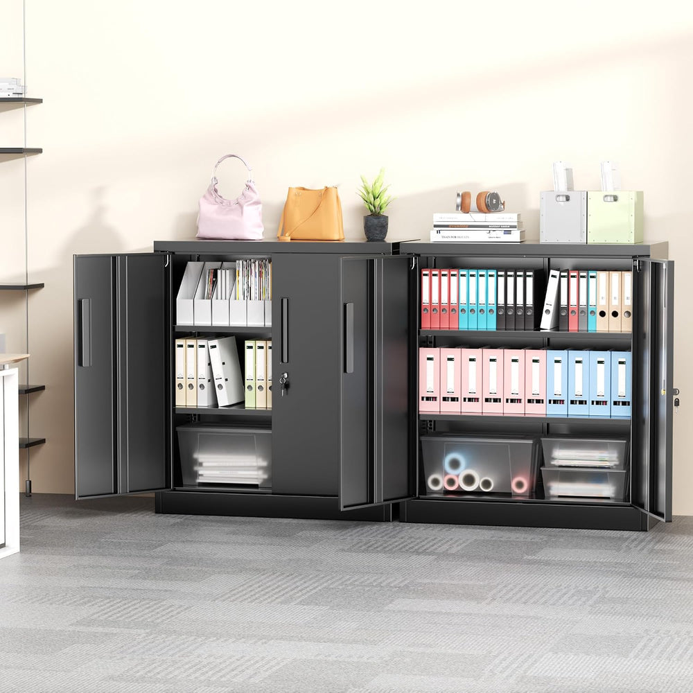Greenvelly Metal Storage Cabinet, 36" Steel Garage Cabinet with Doors an...