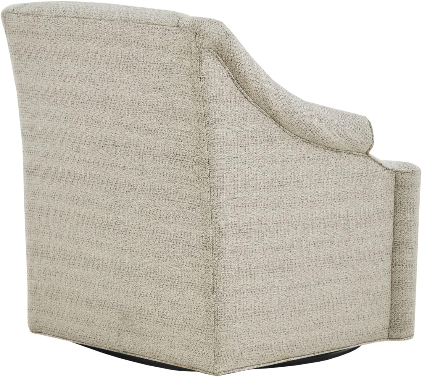 Madison Park Swivel Glider Chair for Living Room, High Back Bedroom Lounge Foam Seat Cushion Upholstered, Nursery Furniture, Metal Base, Fully Assembled, 29.5" W x 30.25" D x 34.5" H, Tan