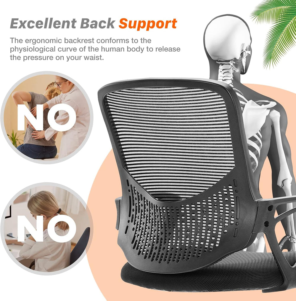 AFO Mid-Back Mesh Tall Drafting Stool Office Chairs with Armrest for Standing...