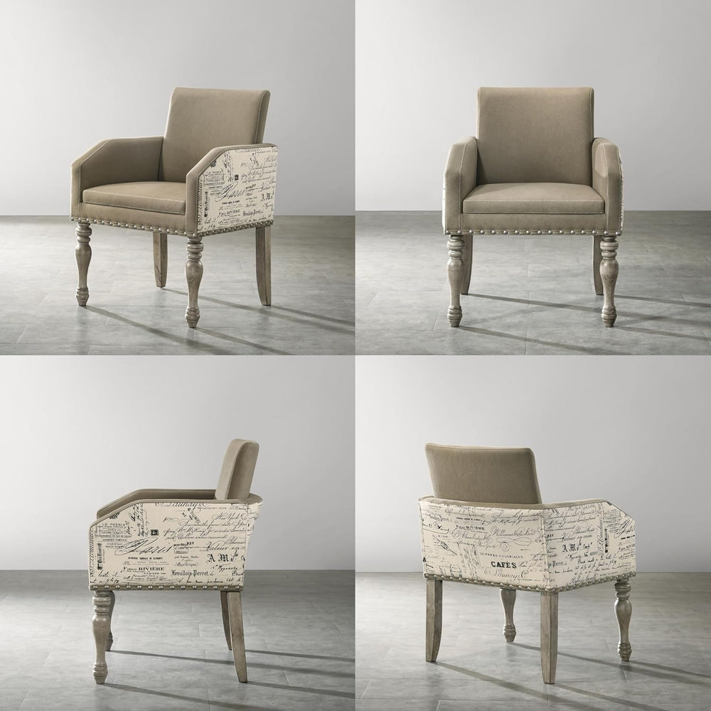Roundhill Furniture Birmingham Dining Set, One Size, Driftwood Finish