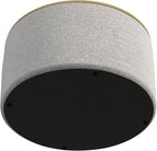 HomePop Modern Fabric Storage Ottoman with Wood Top -White Cream Boucle with Gray Yarn