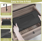 Over Door Organizer with 6 Extra Large Pockets 12 Side Pockets, Sturdy Closet Storage Rack, Hanging Storage Organizer with Clear Window for Shoes, Diaper, Bedroom, Bathroom, Black, 6-Pack