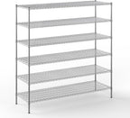 24" Deep x 72" Wide x 74" Height Wire Shelving Kit | 6-Tier | NSF Commercial Storage Rack Unit
