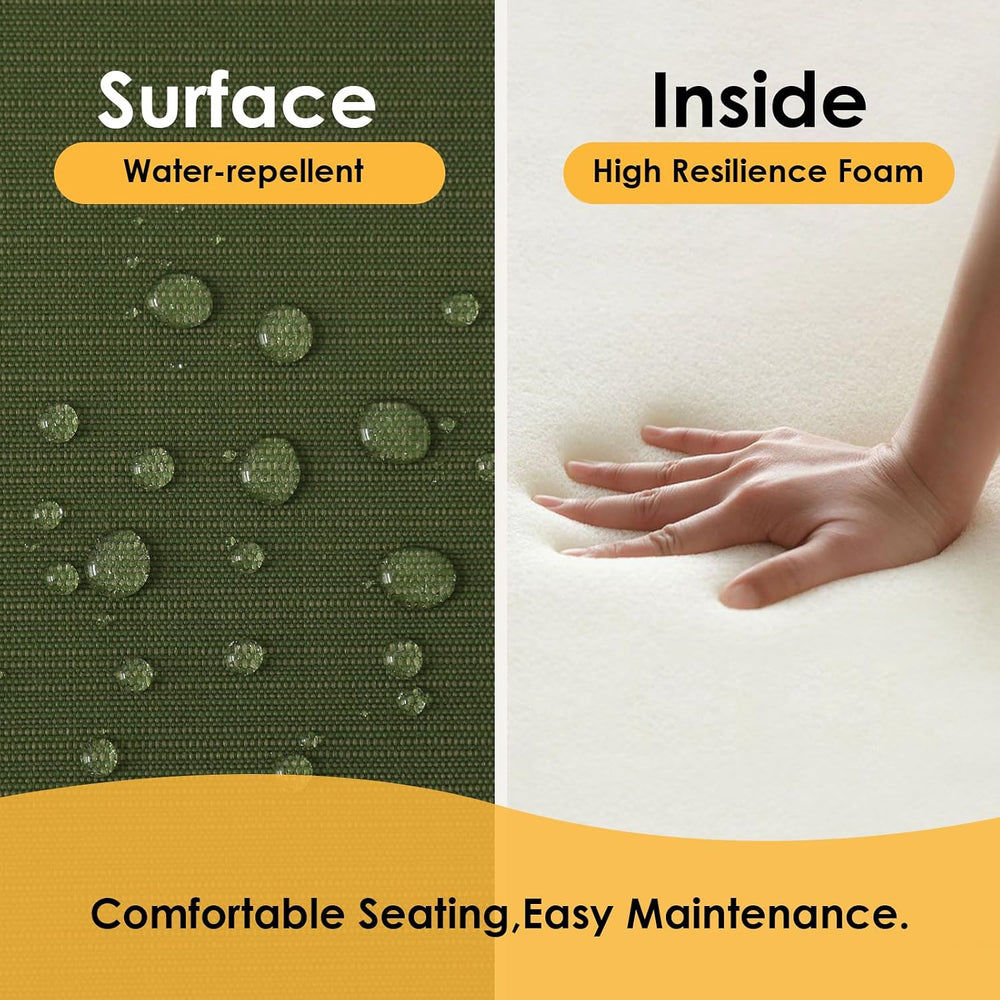 Outdoor Cushions for Patio Furniture Set of 2, 24"x24" Water Repell...