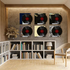 Clear Vinyl Record Shelf Wall Mount 8 Pack,Acrylic Album Record Holder Display,Vinyl Record Shelf Stand