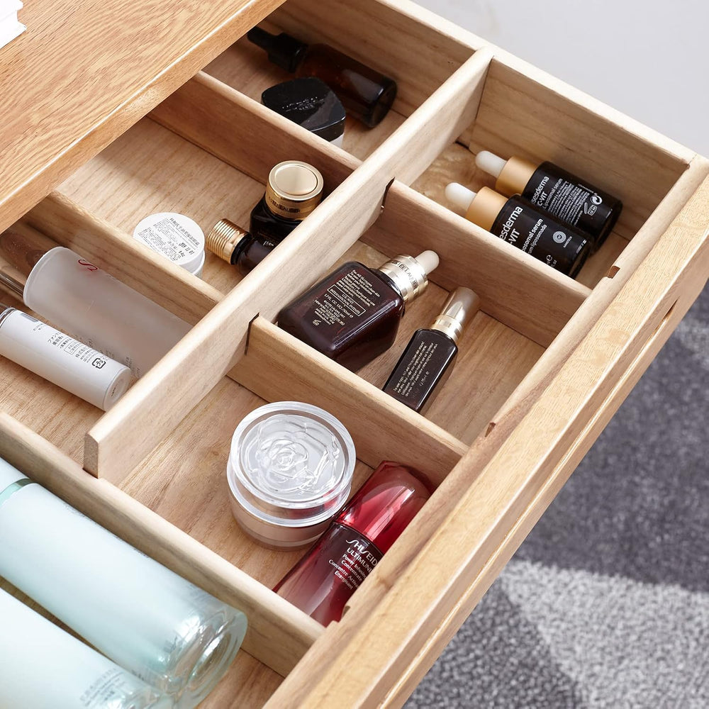 GDFStudio Solid Wood Bistro Dresser Table,Compact Storage Desk with Drawer,Ea...