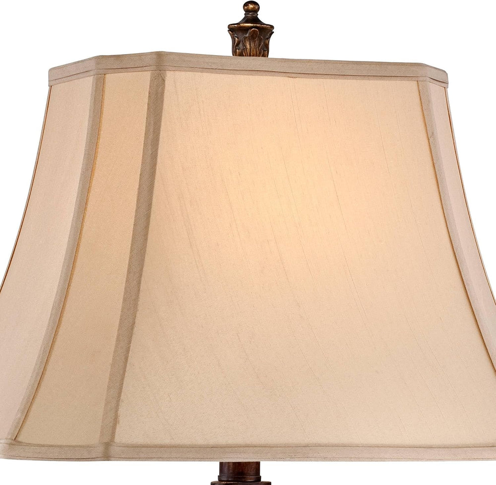 Oak 32 1/2" Bronze Brown Large Table Lamps Set of 2 Leafwork Cottage