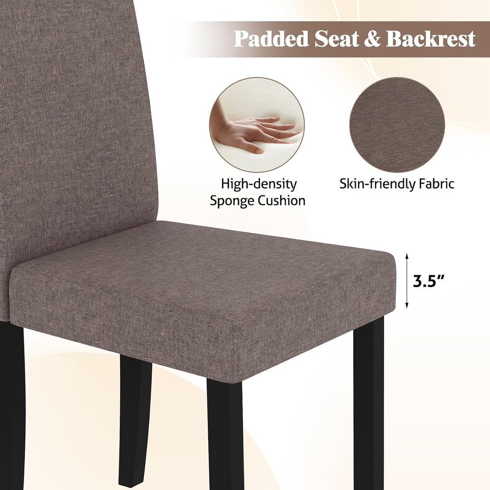 GOFLAME Upholstered Dining Chairs Set of 4, Fabric Kitchen Chairs with Padded...