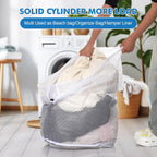3Pcs Mesh Laundry Bags Washing Machine Mesh Wash Bags Jumbo for Delicates Clothes,Bed Linen,Toys with Drawstring Closure Sturdy(3 XXLarge 28 x 26 Inches)