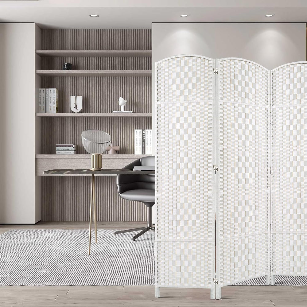 HALLYBEE Room Divider Panel,3 Panel Partition Room Dividers Screen, White