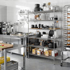 24" Deep x 48" Wide x 74" Height Wire Shelving Kit | 6-Tier | NSF Commercial Storage Rack Unit