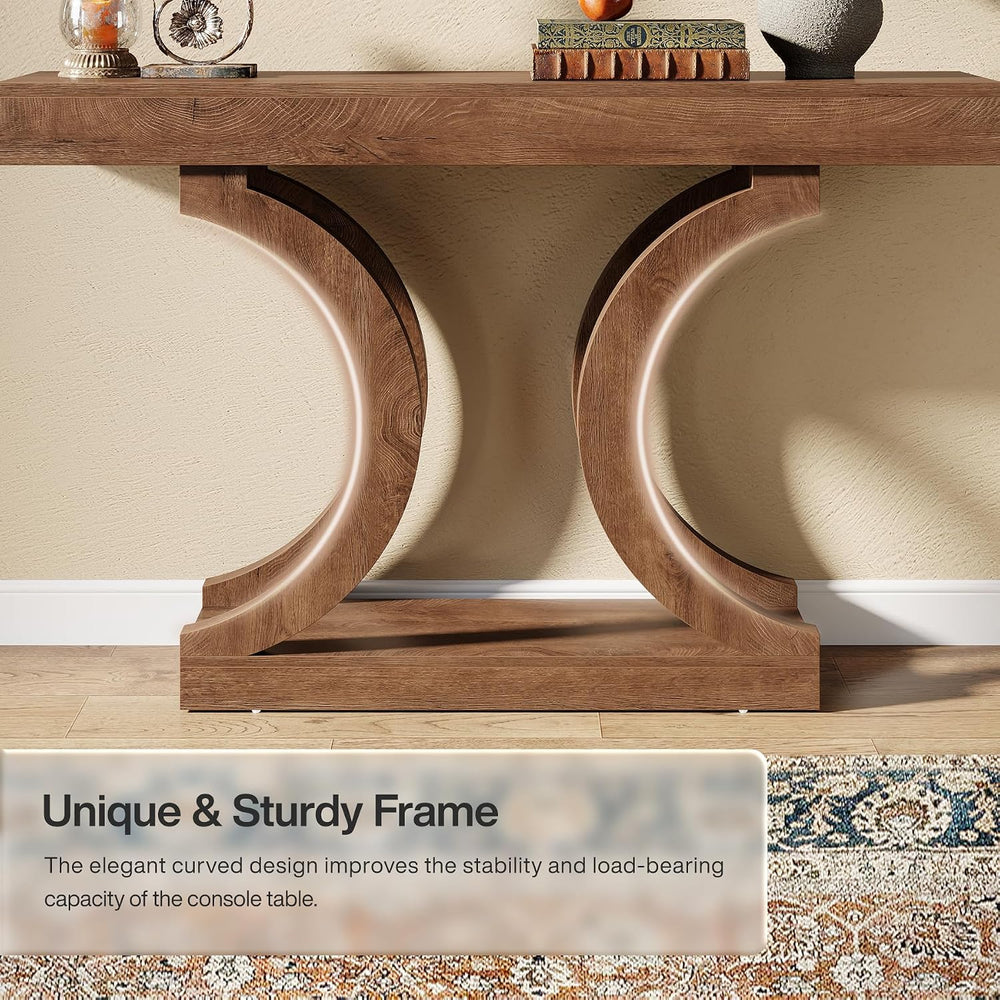 Tribesigns 43.31-Inch Farmhouse Console Table for Entryway, Unique Narrow Sof...