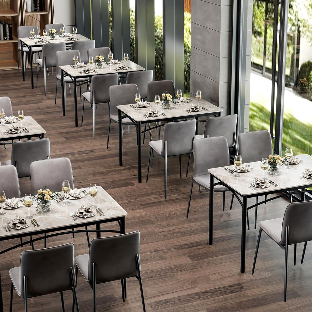 GOFLAME 43” Sintered Stone Dining Table for 4, Rectangular Kitchen Table with...