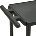 Norwood Commercial Furniture 2-Tier Mobile Utility AV Cart with Casters, Rolling Presentation and Media Cart on Wheels, Black
