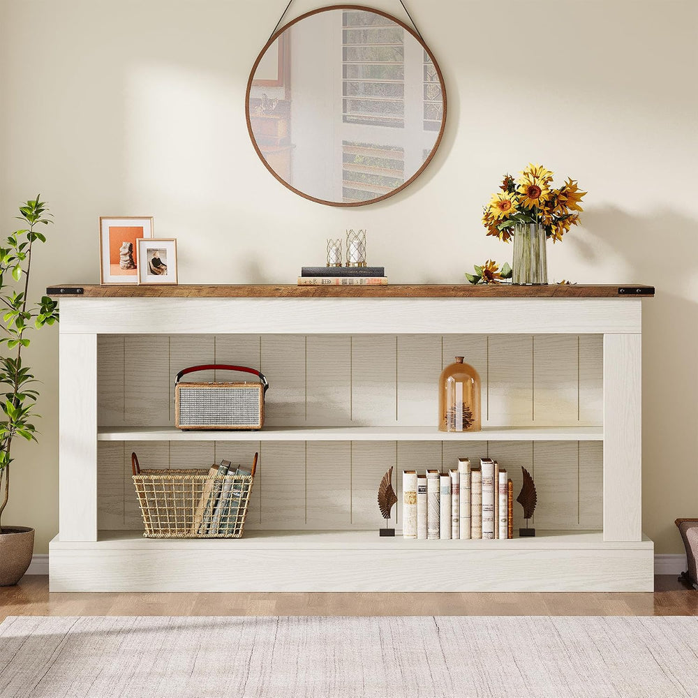 Tribesigns 63" Console Table, 3-Tier Entryway Table with Storage Shelves...
