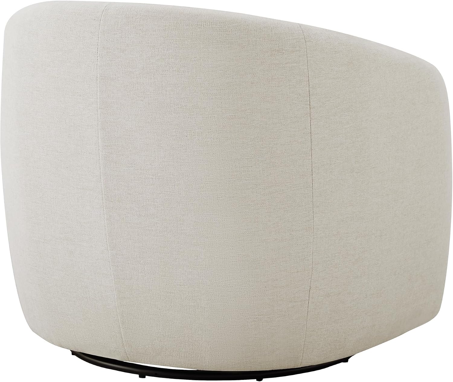 Watson & Whitely Swivel Accent Chairs Set of 2, Modern Upholstered Fabric Barrel Chair Armchair for Living Room, Bedroom, Fully Assembled, Fabric in Cream