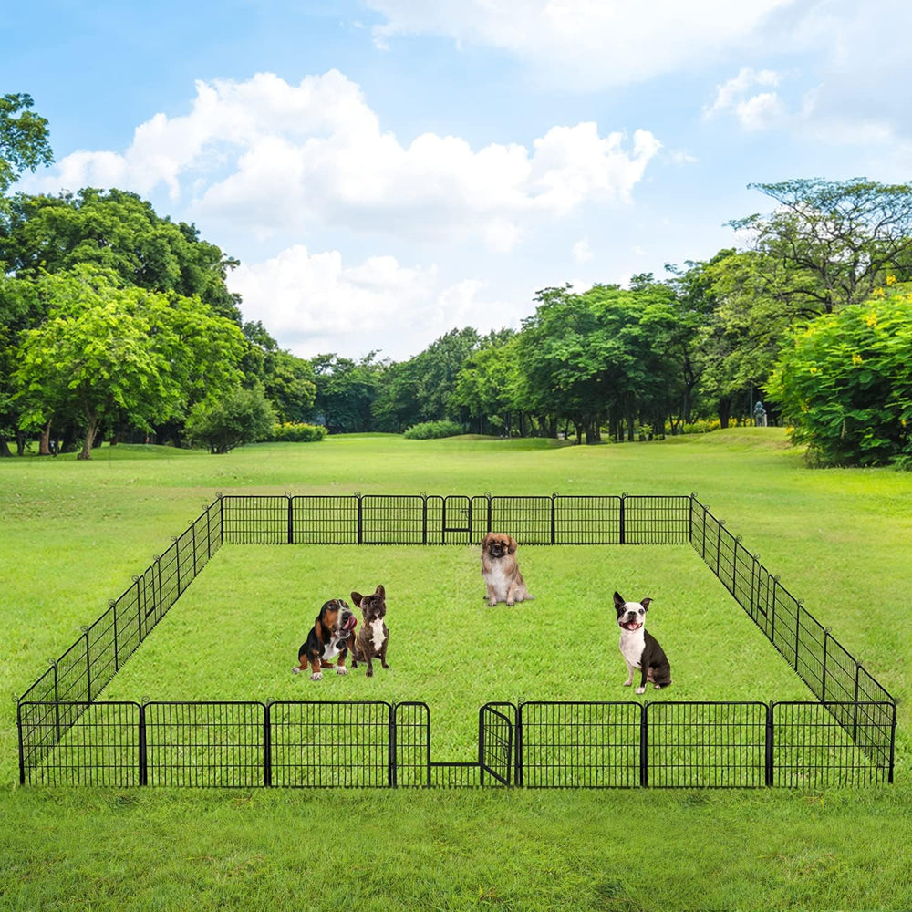 BestPet | Dog Playpen | 24", 32 Panels | Heavy Duty Metal Pet Exercise Pen