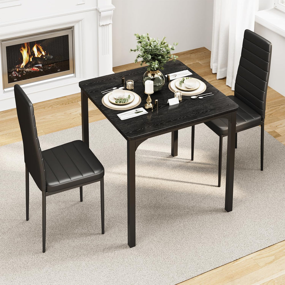 Gizoon Kitchen Table for 2, Table and Chairs Set of 2, 3 Piece Dinner Table S...